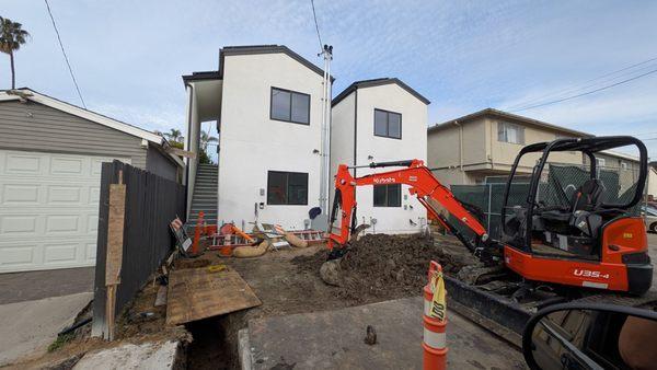 Teddy Ballgames Childhood home under construction 3/2025. Looks like they added 4 ADU's in the back.