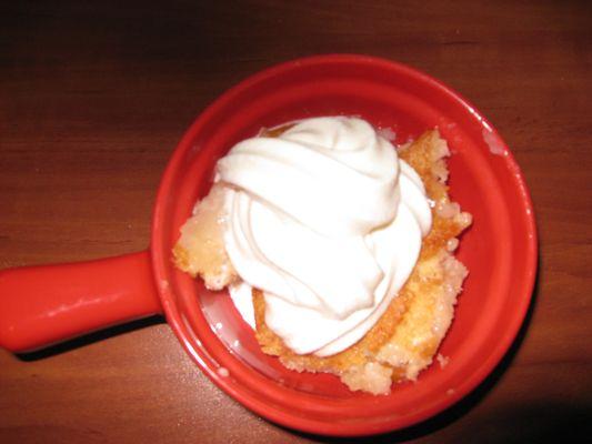 Warm peach cobbler with ice cream! YUM!