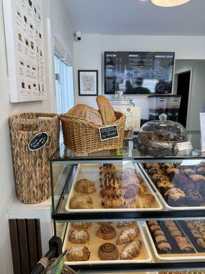 pastries and menu
