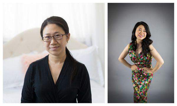 Before & After, mommy of 2 (gave birth less than 1 year ago). Professional hair, makeup, styling & attire by the Sachiko Glam team.