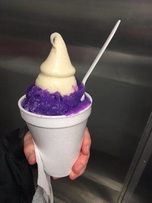 Orchid supreme sno cone w homemade soft serve