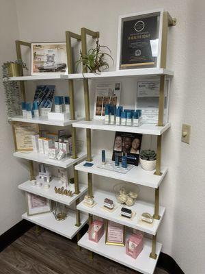 Display of beauty items. Even handmade soap and bath bombs! This place has it all