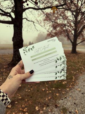 Gift Certificates Available for purchase