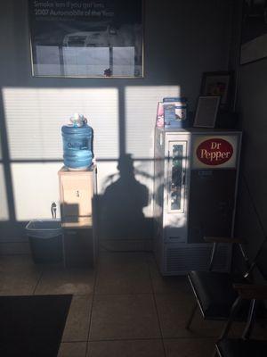 Water and soda. No chips or gum though.