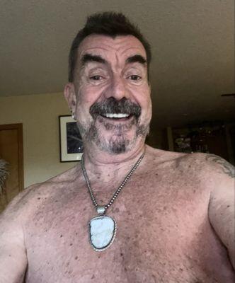 Buffalo Stone pendant in sterling silver setting