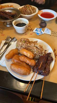 H7. Chicken Fingers, Beef Teriyaki Combination Dinner