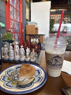 The Iced Horchata Latte and Parmesan Bagel was so good I ate half before I remembered to take a picture.