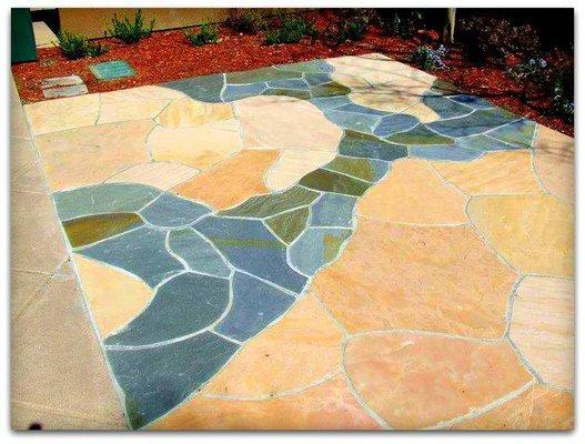 AnOther OReilly ORiginal USC Ultimate Stone Company custom Flagstone Golf Cart Club Loading Pad Walls -- at Silver Creek Country Club.