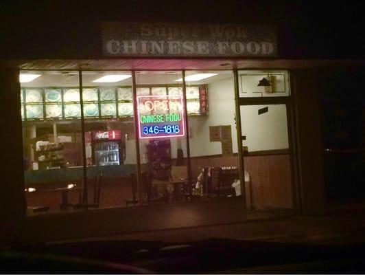 Outside in the dark...