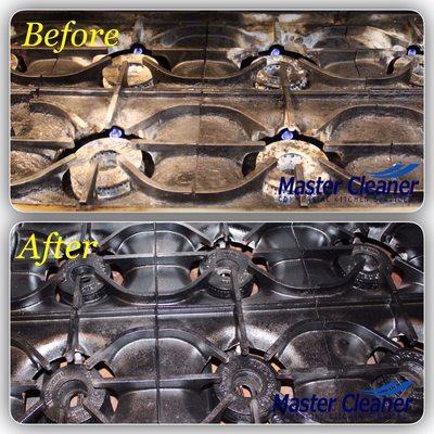 6-crate burner deep-cleaning