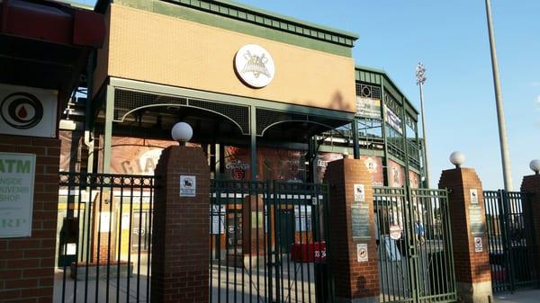 Front of the stadium