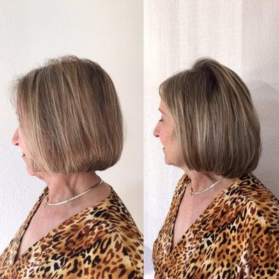 Before on right after on left