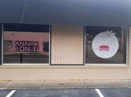 the front of the building.