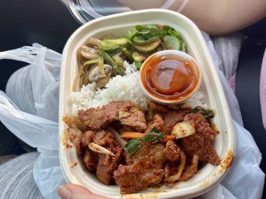 Spicy pork box