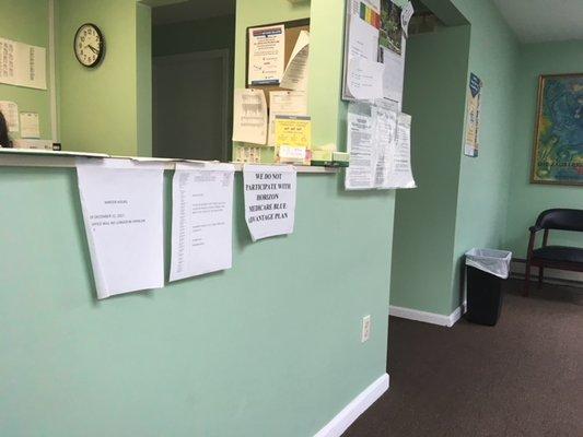 some more paper plastering the walls. Nice décor!