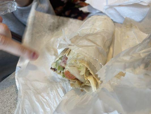 Chicken Kabob Roll Up