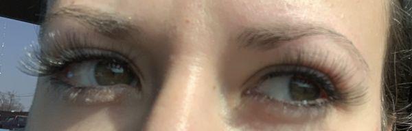 Eyelashes..... I went with the "natural" look and it's not that great.