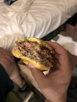 Gross uneven cooked pattys