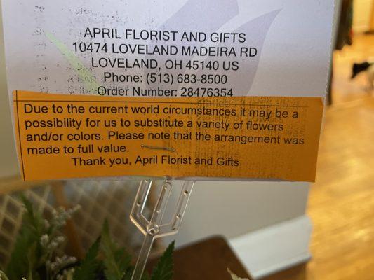 April Florist and Gifts