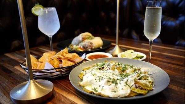 brunch! featuring chilaquiles and the breakfast burrito