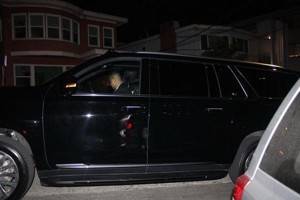 Driver pulling up after the event.