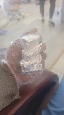 They give you gloves so you can still do things