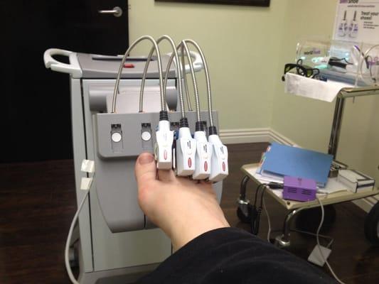 It's gross that I have toe fungus. Got it going barefoot at Grand Canyon showers but getting rid of it now. Here's the machine