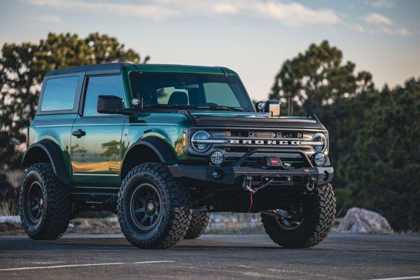 2 door Eruption Green, manual transmission with Icon lift kit.