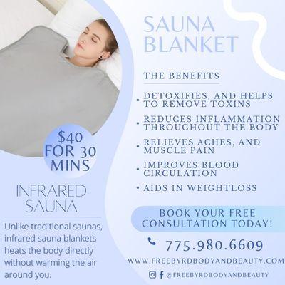 Sauna blanket treatment