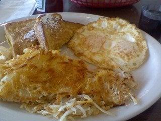 Sorry the picture is small, I took it with my camera phone. $3.49 weekday breakfast special.