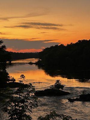 View of the Coosa River at sunset, from my mother's deck.