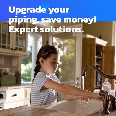 Upgrade your pipes, save money in the long run. Expert plumbing solutions that protect your home and your wallet. #PortlandPlumber#PEXRepipe