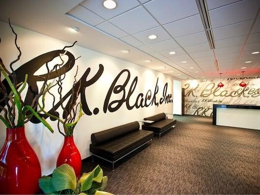 The lobby of the R.K. Black, Inc. offices off 39th Expressway and Tulsa in Oklahoma City.
