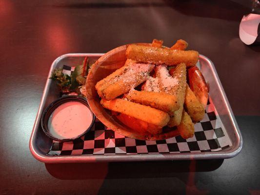 Fried zucchini appetizer