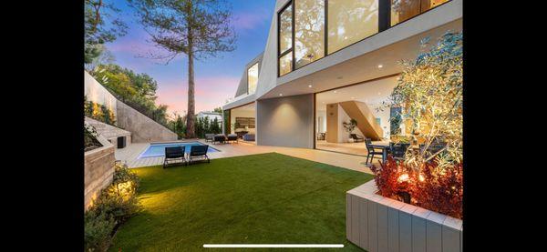 Modern backyard