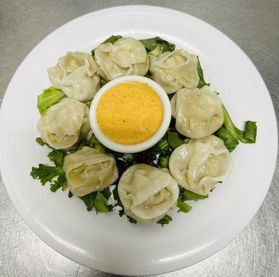 Chicken momo (Himalayan dumplings)
