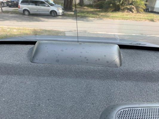 The spots left behind from the cleaner, these appear all over the car, again after detail.