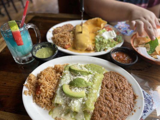 Me and Logan trying the restaurant for the first time. OMG! This place is amazing. Delicious!
