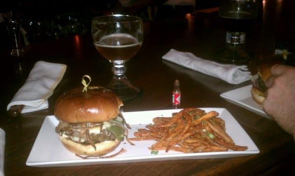 Cactus burger with a scooner of chimay to wash it down.