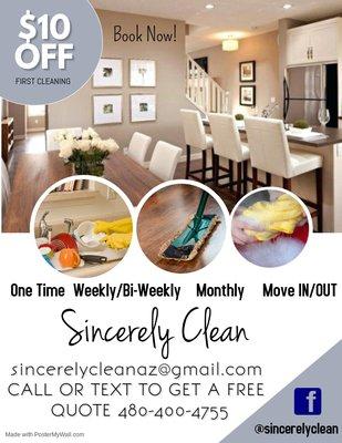 $10 OFF FIRST CLEANING