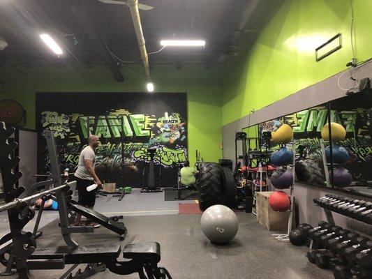 Bright fun gym with all the right equipment