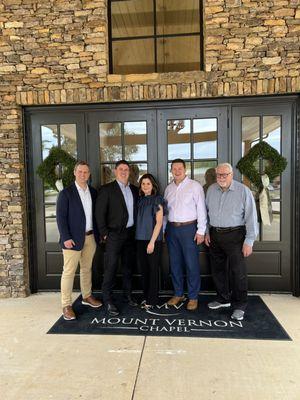 RCLF Business Lender and business coach celebrate their client, Mt. Vernon, on opening the amazing facility in Tupelo.