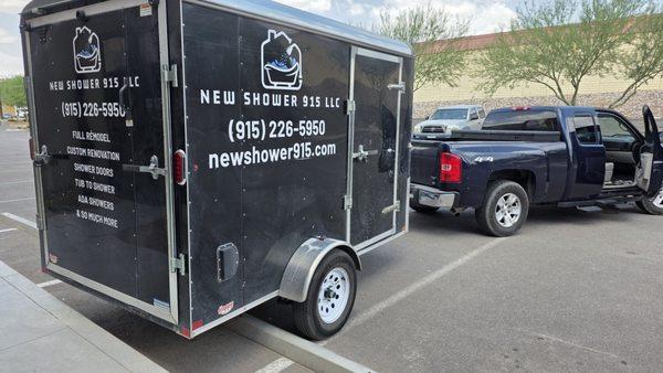 Decals by Power Punch for New Shower 915 LLC