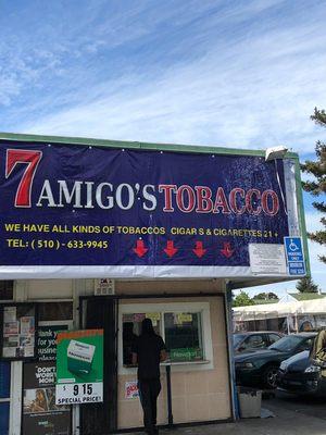 Separate smoke shop in seven amigos shop for above 18