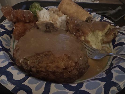 A plate of dinner ordered last night