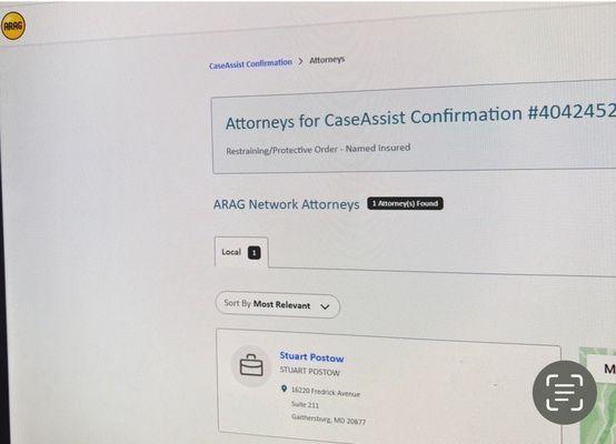 I hired him through my legal insurance provider ARAG.