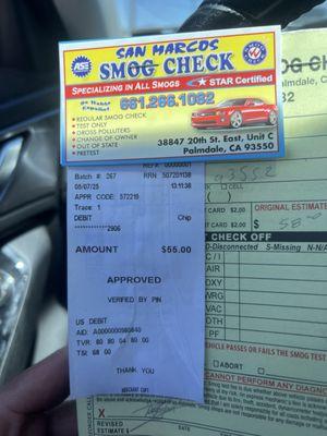 Certificate in hand.