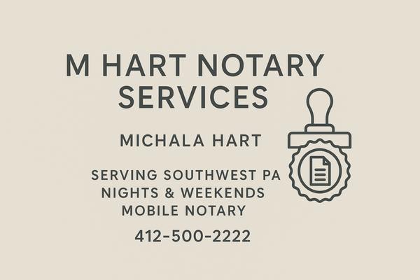 M Hart Notary Sevices