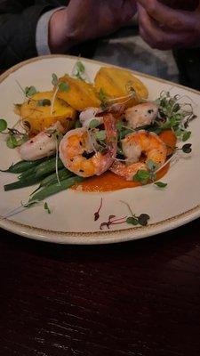 Shrimp and polenta
