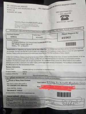 NY Certificate Service